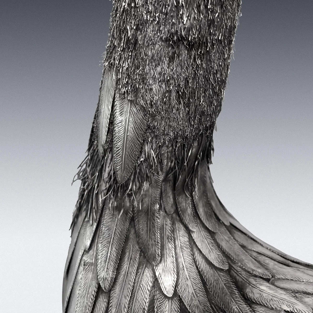 pushkin antiques - STUNNING 20thC MONUMENTAL ITALIAN SOLID SILVER FLAMINGO, MARIO BUCCELLATI c.1960 - 9.jpg