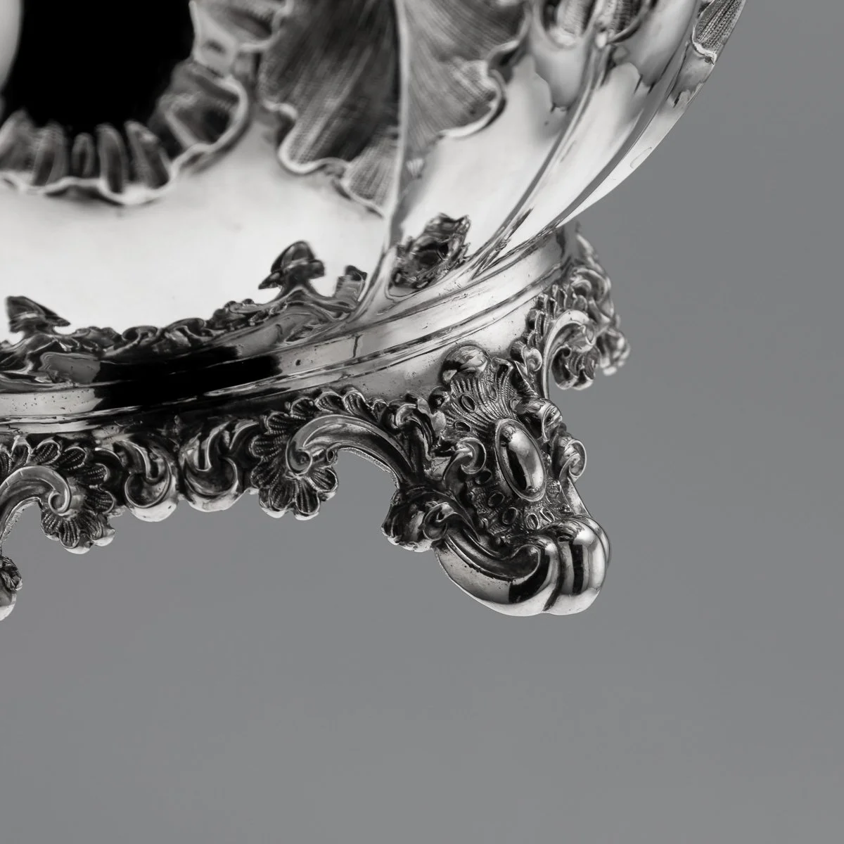 PUSHKINS.COM - A00097 - ANTIQUE 19thC VICTORIAN SOLID SILVER FOUR PIECE TEA SET, LONDON c.1854 - 18.jpg