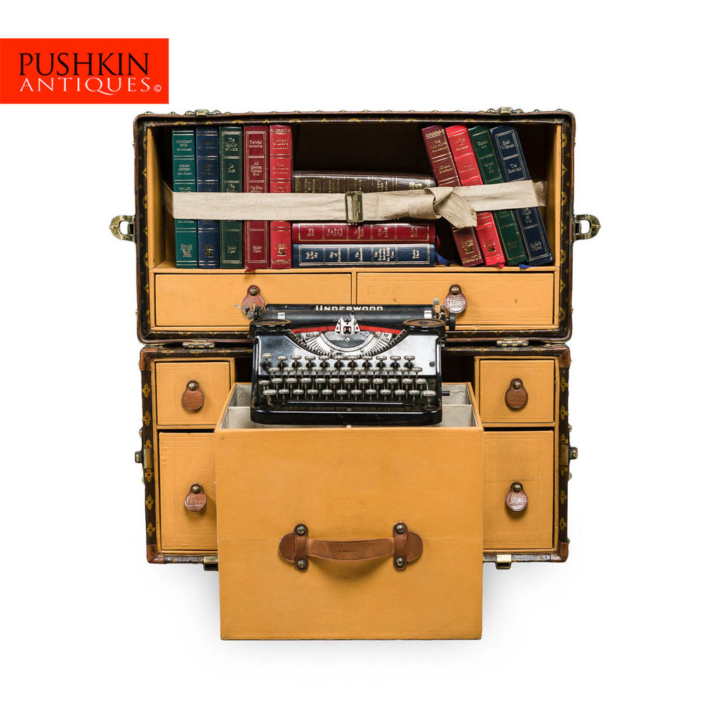 20th CENTURY EXTREMELY RARE LOUIS VUITTON HEMINGWAY TRUNK c.1935 — Pushkin  Antiques