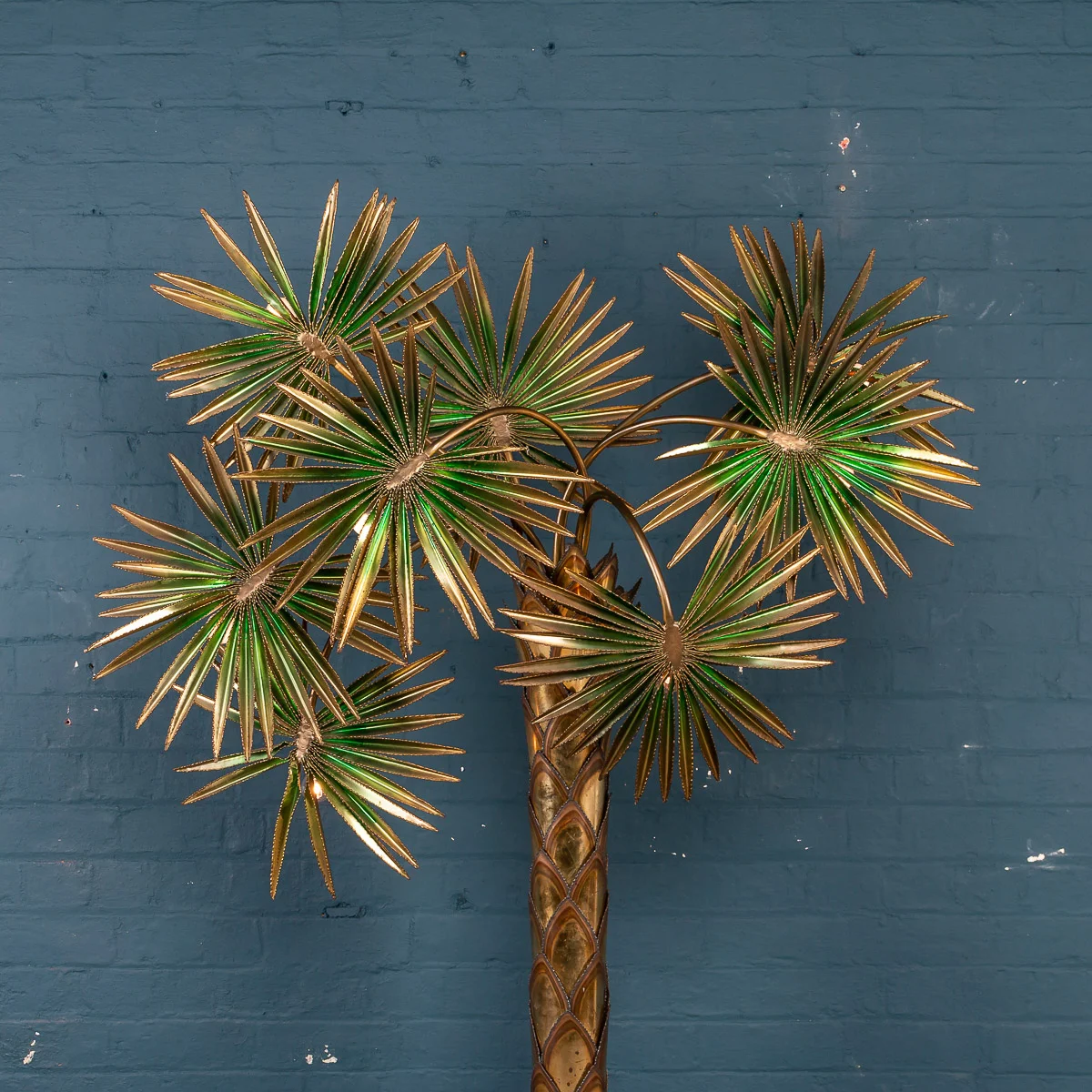 pushkin antiques - STUNNING 20thC PALM TREE FLOOR LAMP BY MAISON JANSEN c.1970 - 2.jpg