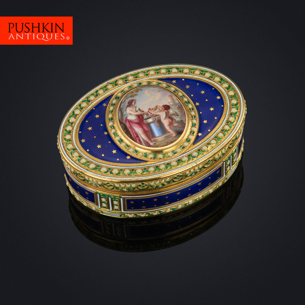 A three-colour gold and enamel snuff box, late 18th century, Fabergé, Gold  Boxes & Objets de Luxe, 2022