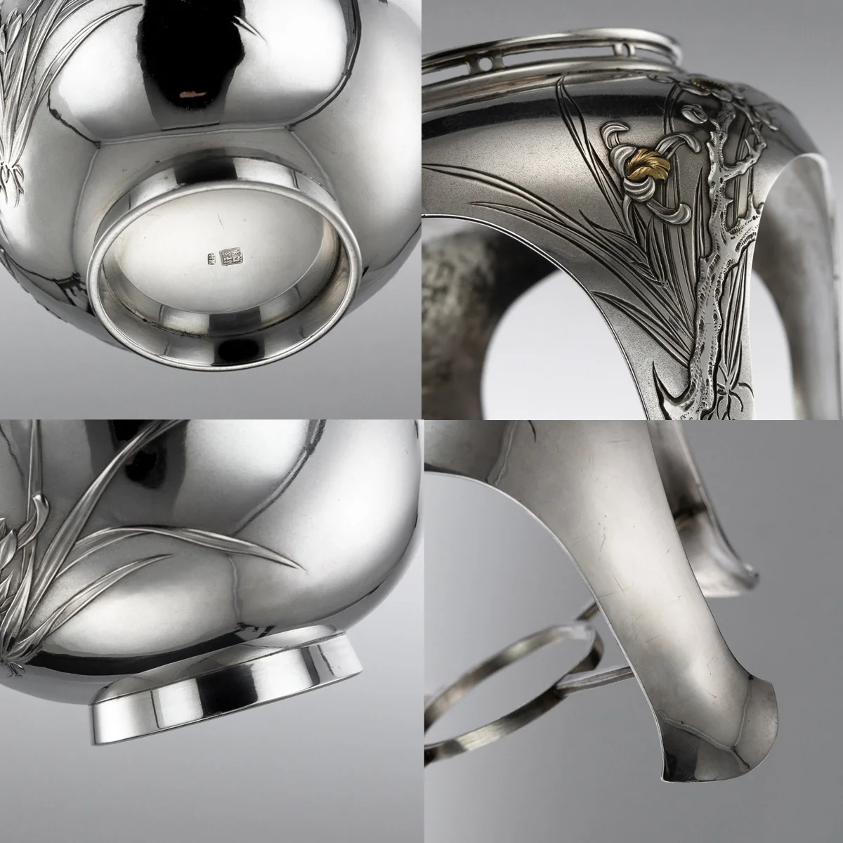 pushkin antiques - ANTIQUE 20thC JAPANESE SOLID SILVER TEA & COFFEE SET, MIYAMOTO, TOKYO c.1900 - 11.jpg