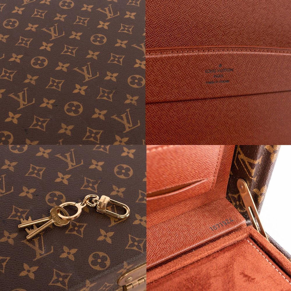 Vintage watch case with monogram pattern by Louis Vuitton, France