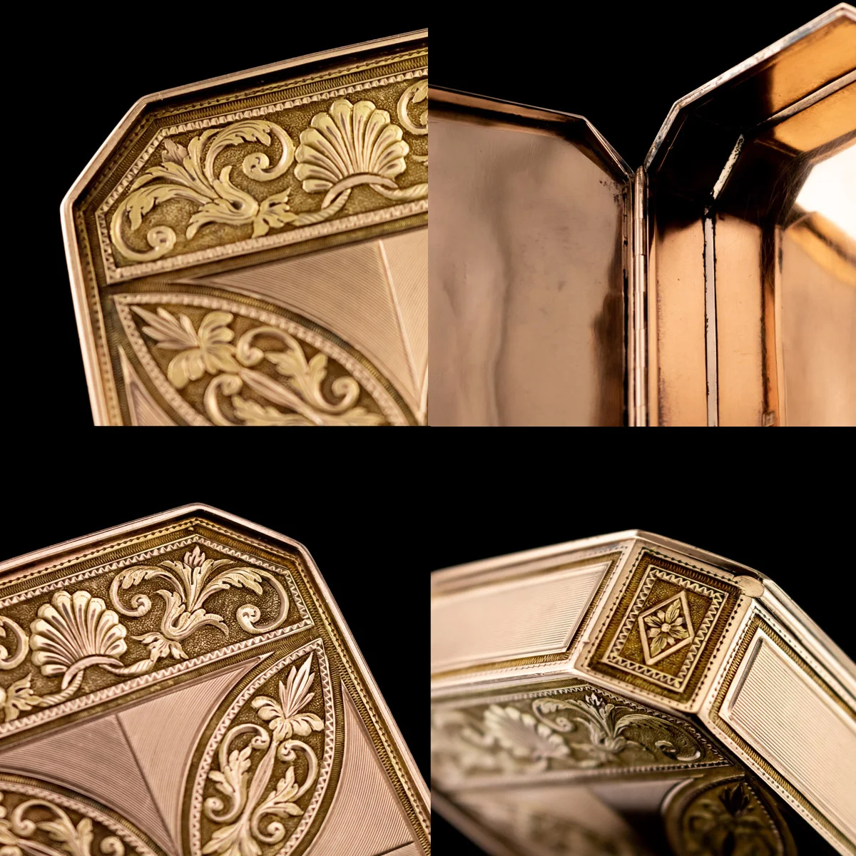 pushkin antiques - ANTIQUE 19thC AUSTRIAN 18k TWO-COLOUR GOLD SNUFF BOX c.1820 - 10.jpg
