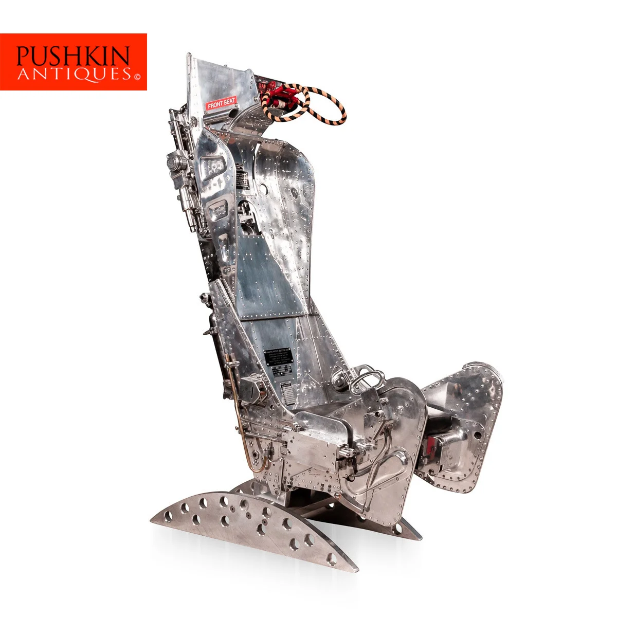 pushkin antiques - STYLISH CHROME PLATED EJECTION SEAT BY MARTIN BAKER c.1960 - 1.jpg
