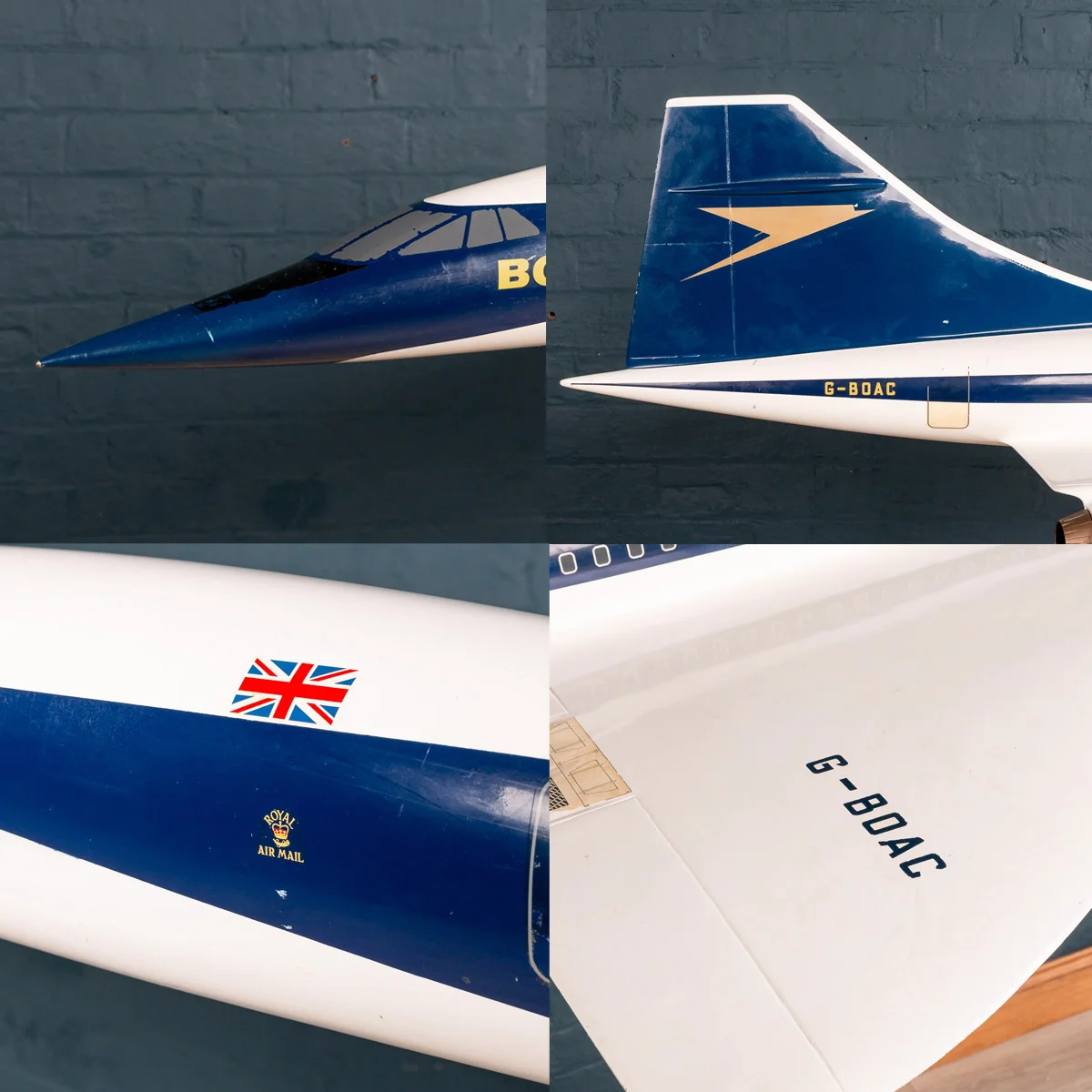 pushkin antiques - MASSIVE CONCORDE MODEL ON ORIGINAL CHROMED STAND c.1965 - 11.jpg