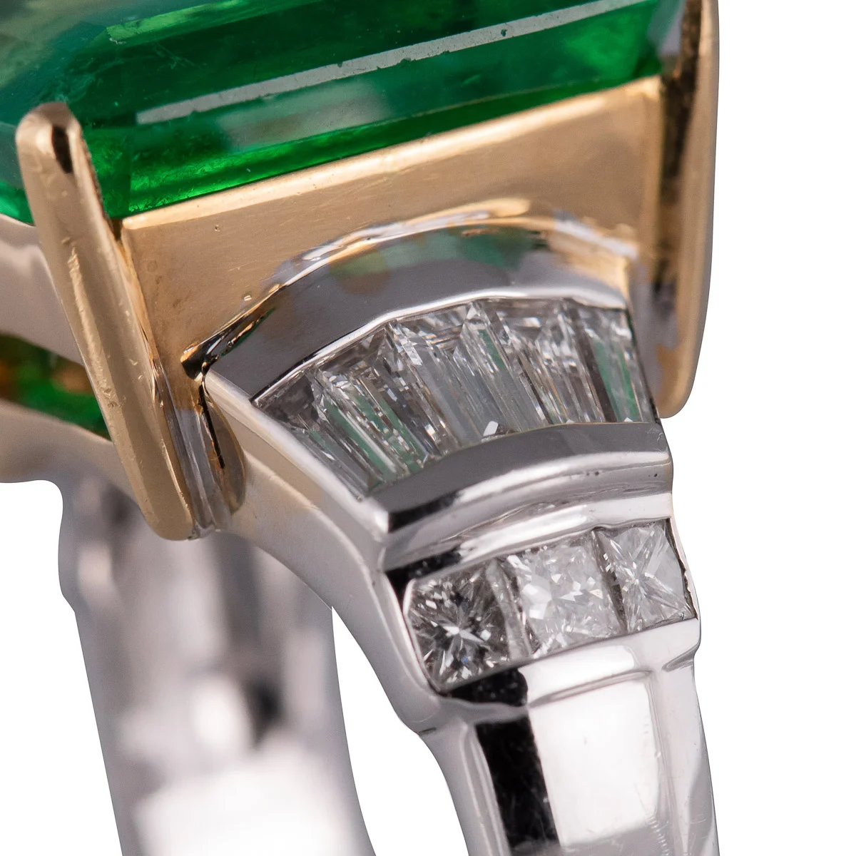 pushkin antiques - COLOMBIAN NATURAL EMERALD 10.21 CARAT & DIAMOND 18k GOLD RING - 3.jpg