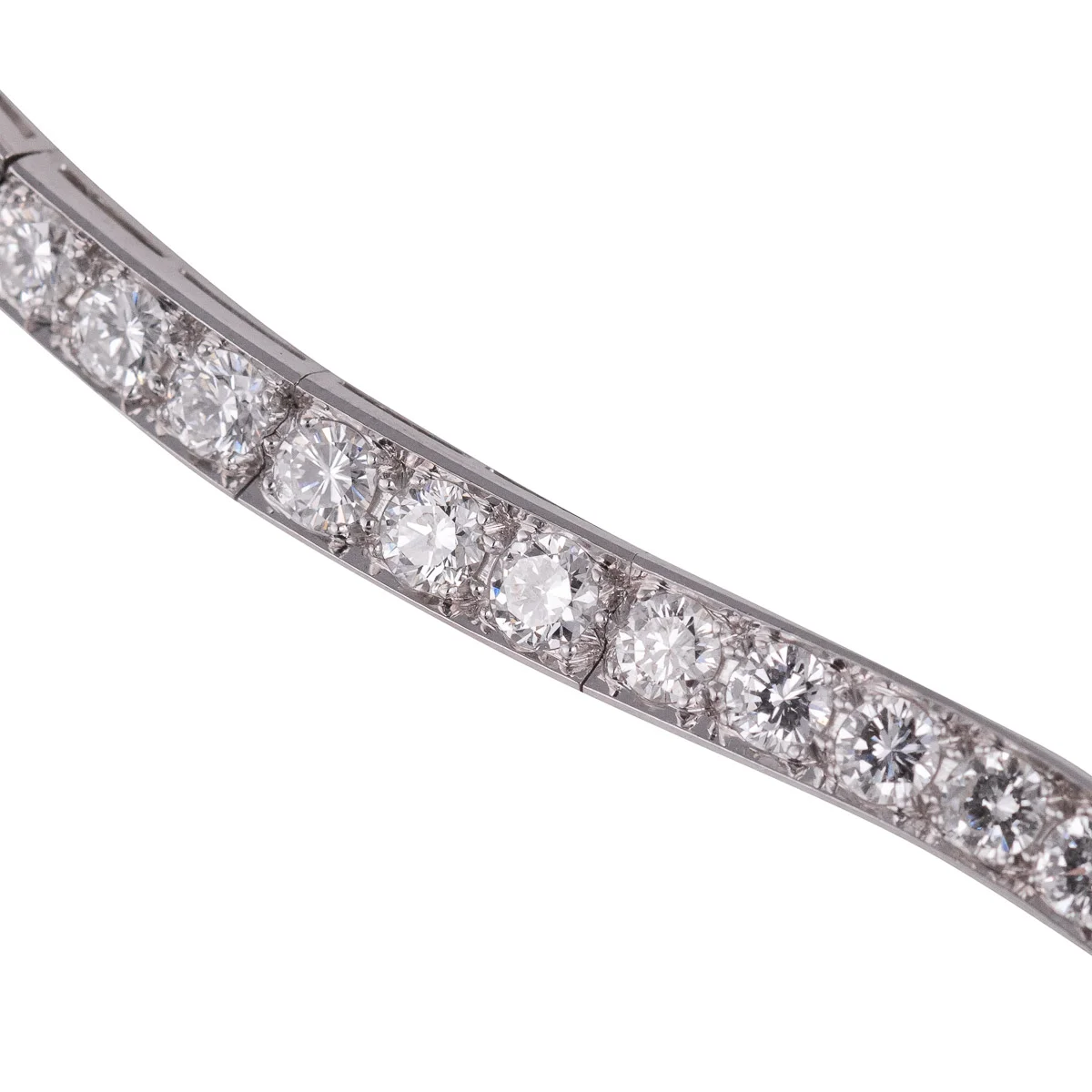 Pushkin Antiques - ELEGANT 7 CARAT DIAMOND SET 18K (750) WHITE GOLD PEAR DROP NECKLACE - 4.jpg
