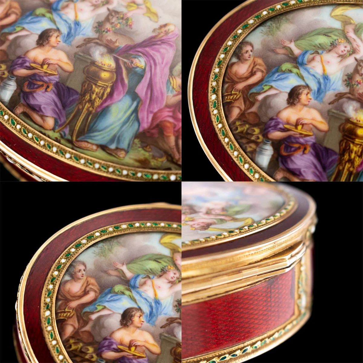 Pushkin Antiques - ANTIQUE 18thC FRENCH 18k GOLD & GUILLOCHE ENAMEL SNUFF BOX c.1770 - 11.jpg