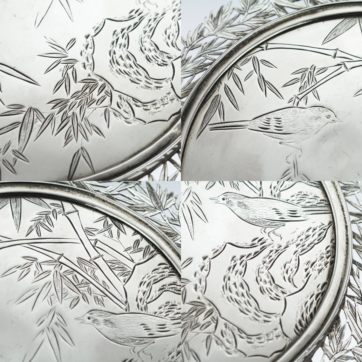 Pushkin Antiques - ANTIQUE 19thC CHINESE EXPORT SOLID SILVER HAND MIRROR, WANG HING c.1880 - 12.jpg