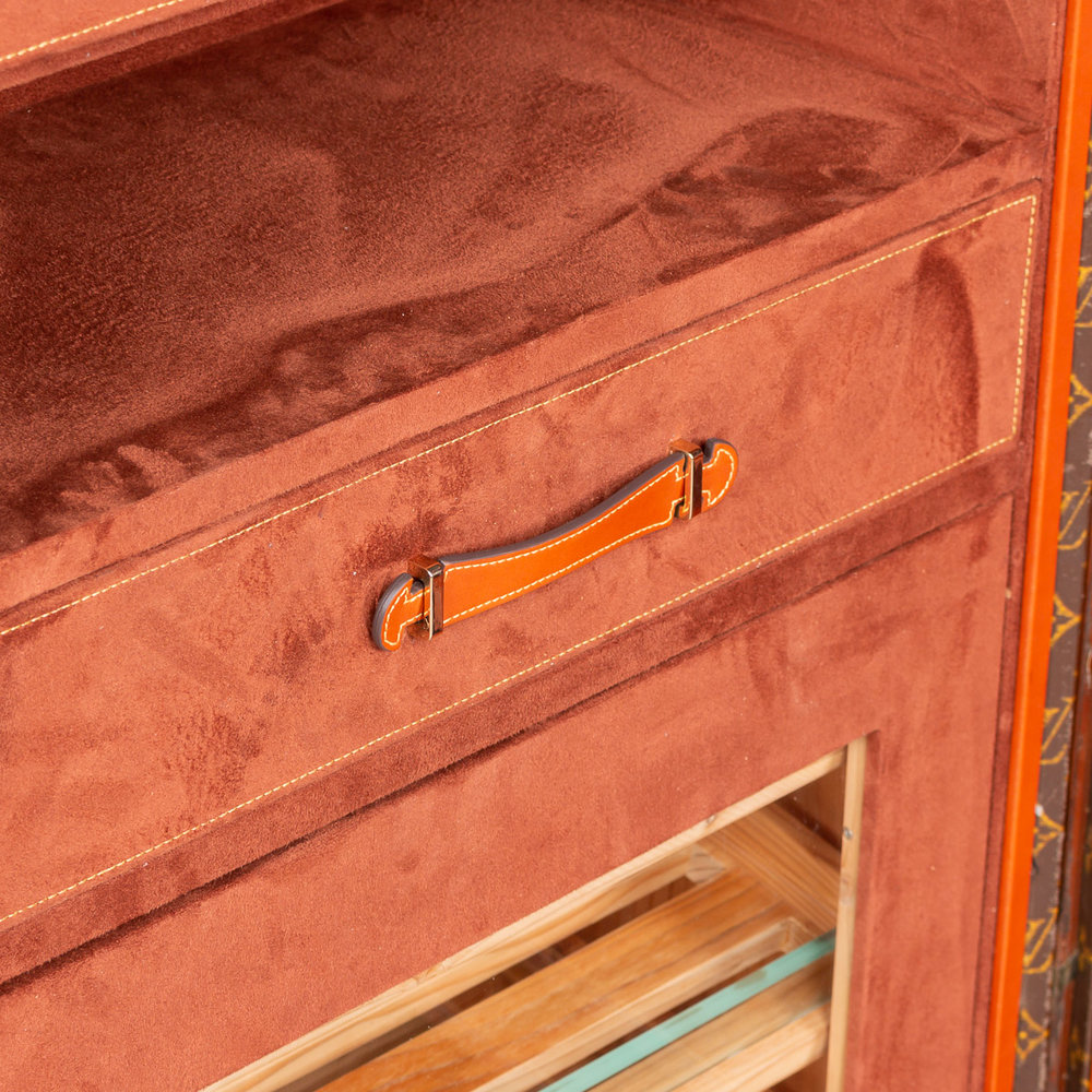 A Louis Vuitton Cocktail Bar and Humidor Customised Trunk