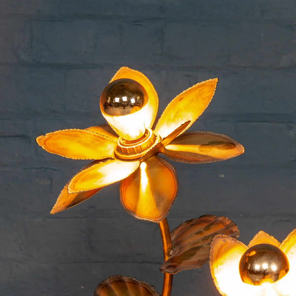 Pushkin Antiques - LOVELY 20thC FRENCH FLORAL FLOOR : SIDE LAMP BY MAISON JANSEN c.1970 - 8.jpg