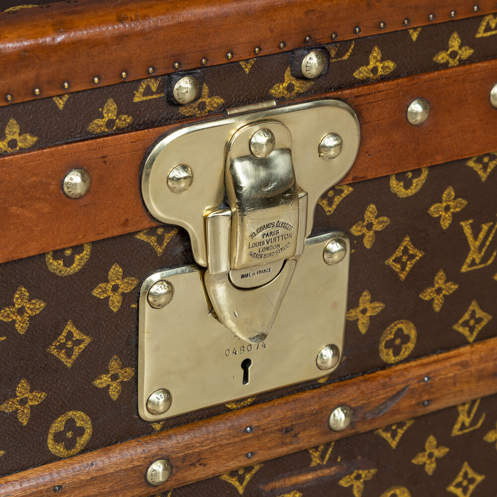 A vintage Louis Vuitton Trunk has been repurposed into a room for  Montecristo Travels. The pannel is removable. Add your picture…