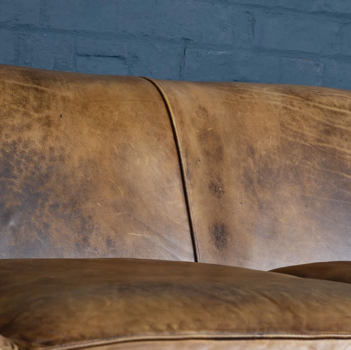 Pushkin Antiques - MASSIVE 20thC DUTCH SHEEPSKIN LEATHER SOFA c.1970 - 7.jpg