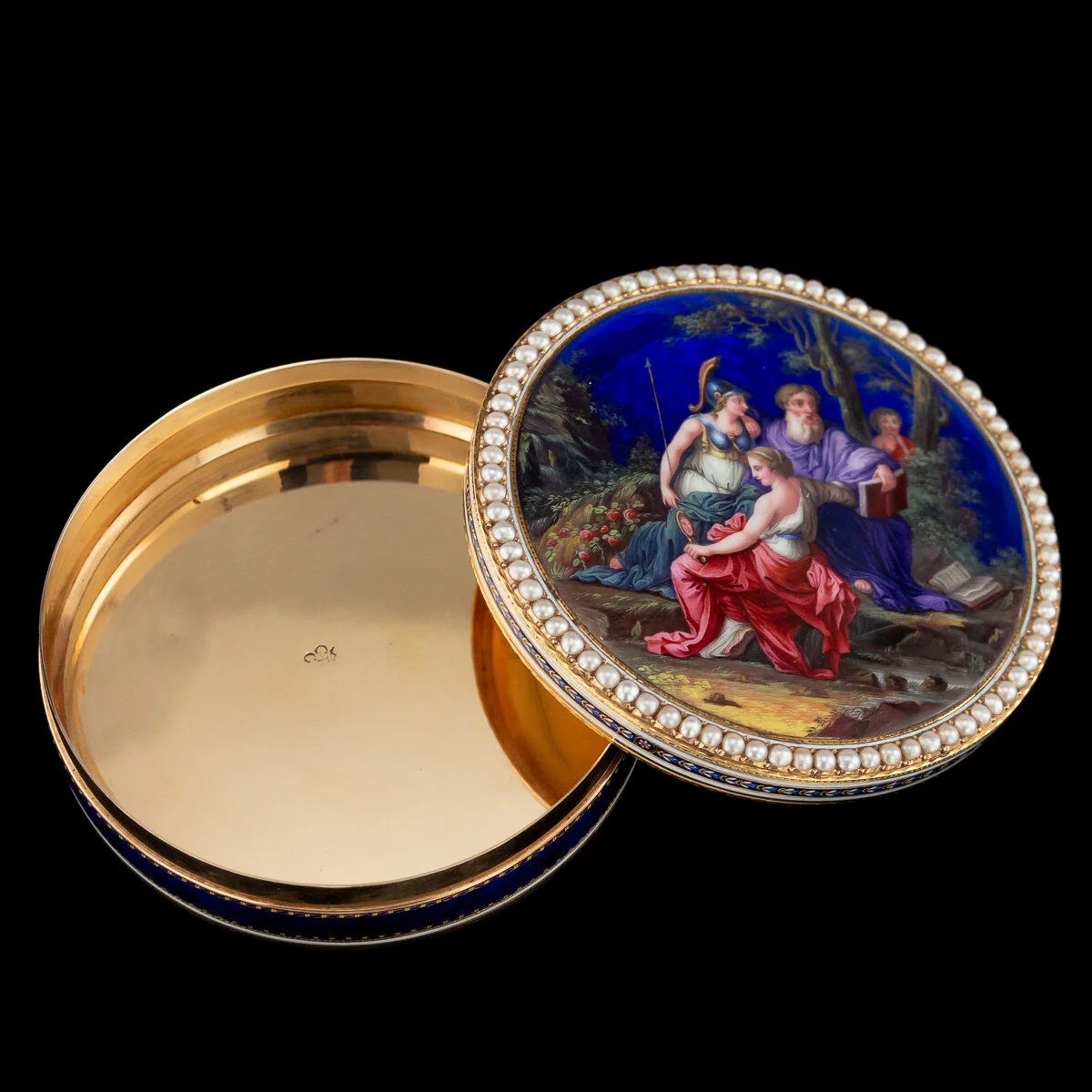 Pushkin Antiques - ANTIQUE 18thC SWISS 18k GOLD & ENAMEL SNUFF BOX, GUIDON, REMOND & GIDE c.1790 - 6.jpg