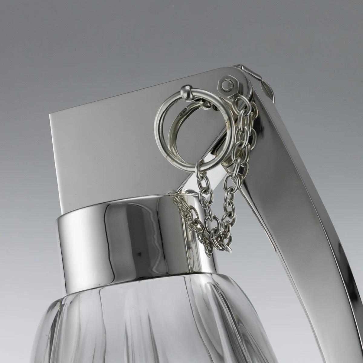 Pushkin Antiques - MK2 GRENADE SHAPED SOLID SILVER & GLASS DECANTER, PUSHKIN ALEXANDER C.2019 - 10.jpg
