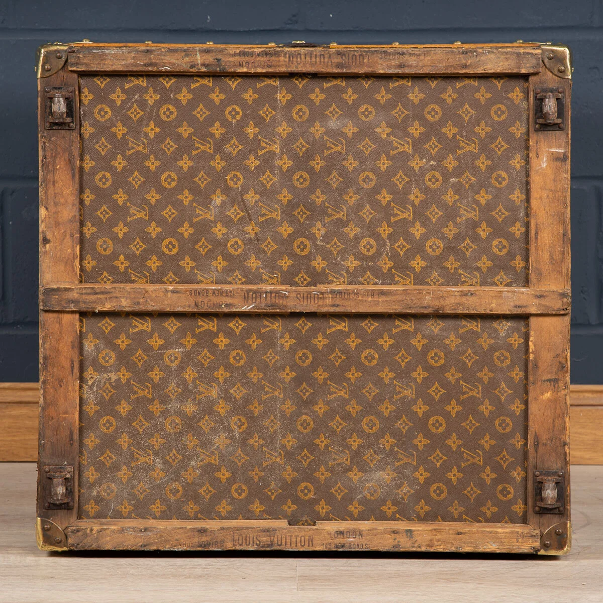 Pushkin Antiques - ANTIQUE 20thC LOUIS VUITTON CUBE TRUNK IN MONOGRAMMED CANVAS, PARIS c.1900 - 9.jpg