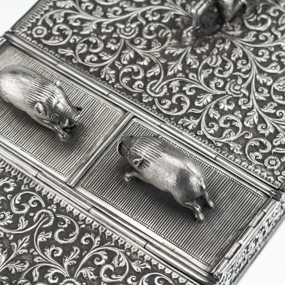 A Mid-19th Century Indian Colonial Silver Cigar Or Cigarillo Case, Calcutta  Circa 1840 By Pittar And Auction