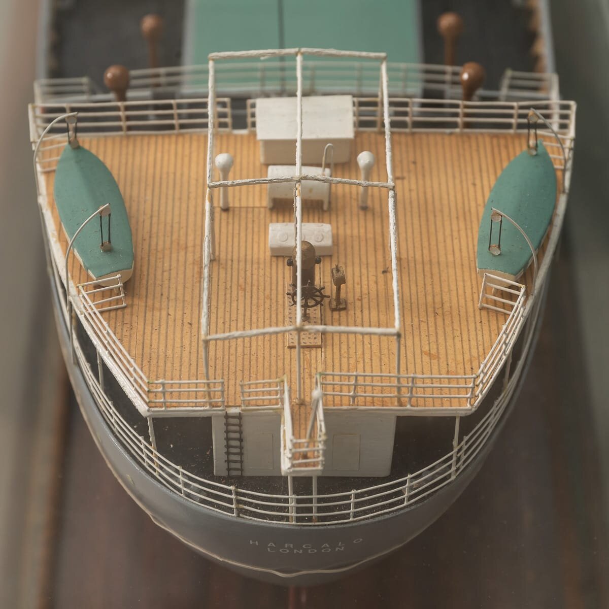 Pushkin Antiques - STUNNING MID 20thC ENGLISH SCALE MODEL OF THE SS HARCALO CARGO SHIP c.1971 - 7.jpg