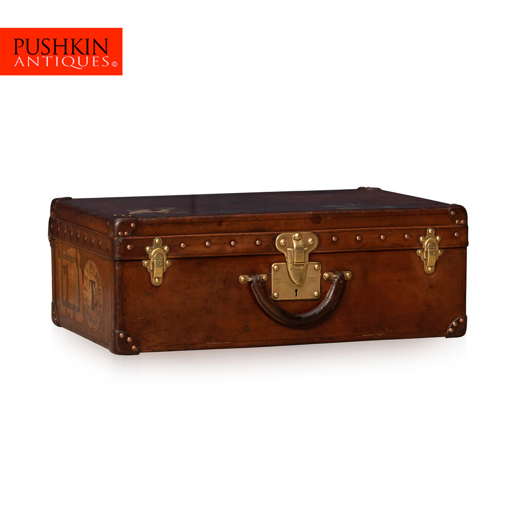 Louis Vuitton Antique Leather Luxury Travel Suitcase -  UK