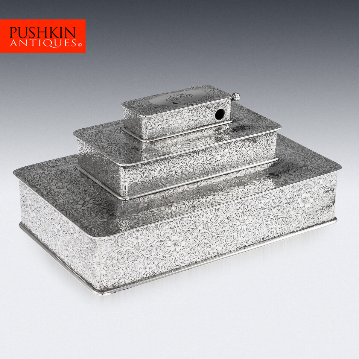 希少TIFFANYティファニー「1837」シガーチューブ(葉巻入れ) 