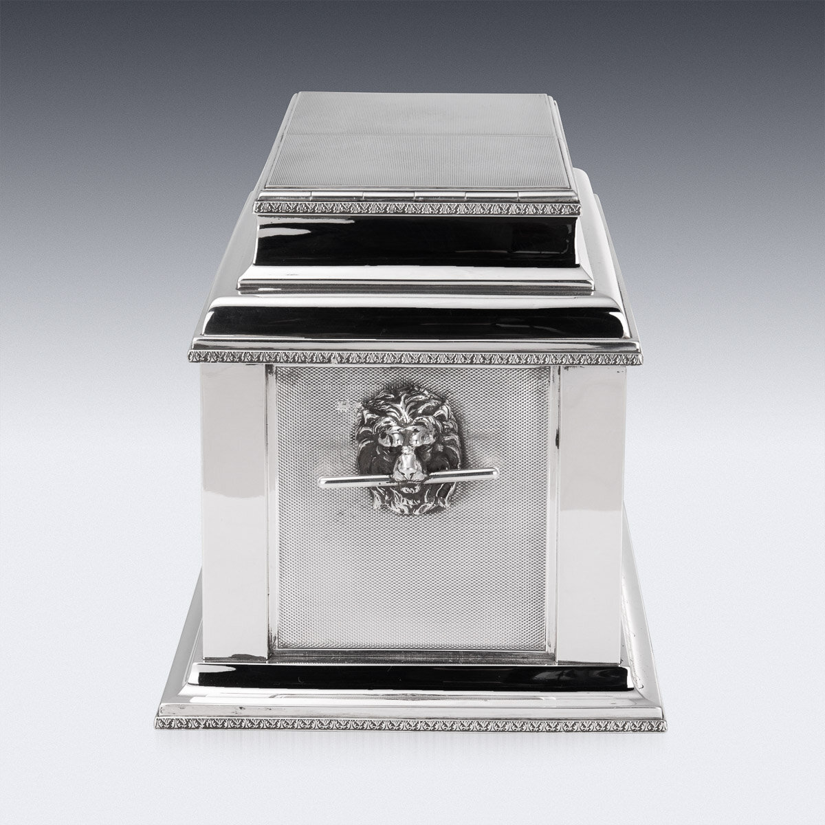 Pushkin Antiques - SUPERB 20thC FRENCH AIR FORCE SOLID SILVER CIGAR & CIGARETTE BOX c.1927 - 6.jpg