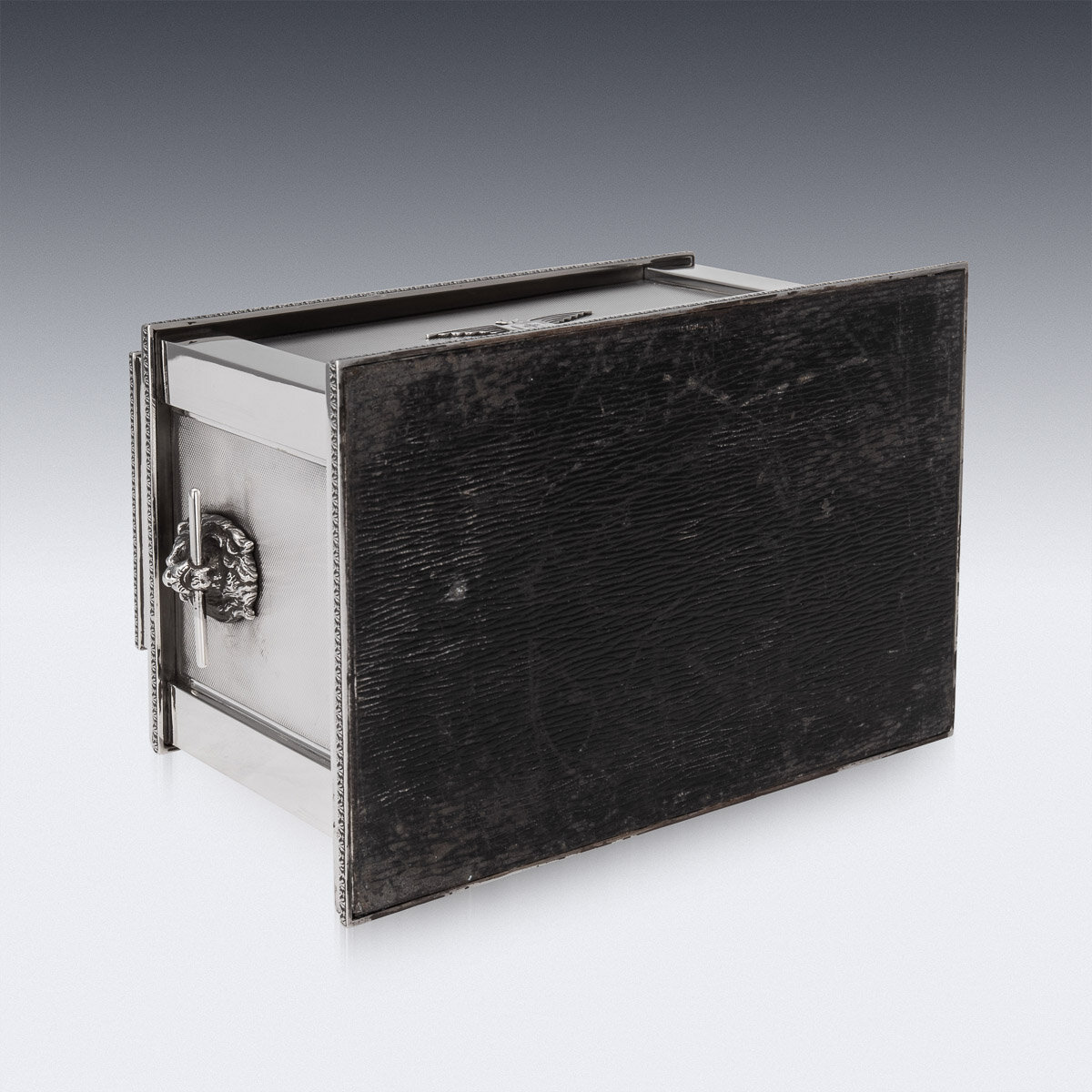 Pushkin Antiques - SUPERB 20thC FRENCH AIR FORCE SOLID SILVER CIGAR & CIGARETTE BOX c.1927 - 7.jpg