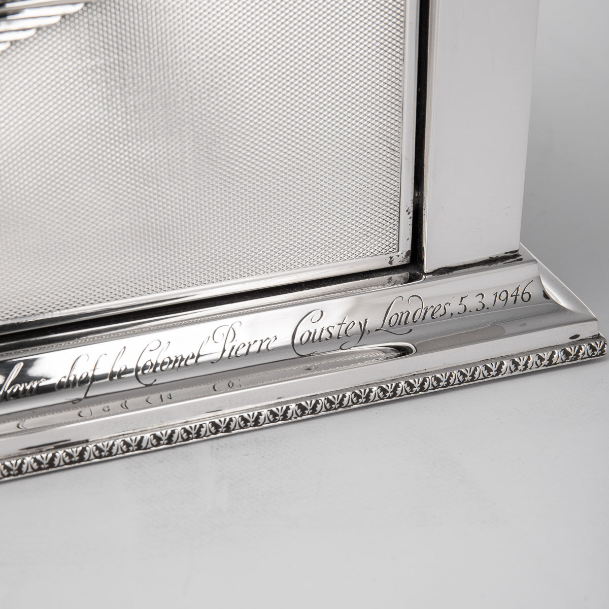 Pushkin Antiques - SUPERB 20thC FRENCH AIR FORCE SOLID SILVER CIGAR & CIGARETTE BOX c.1927 - 14.jpg