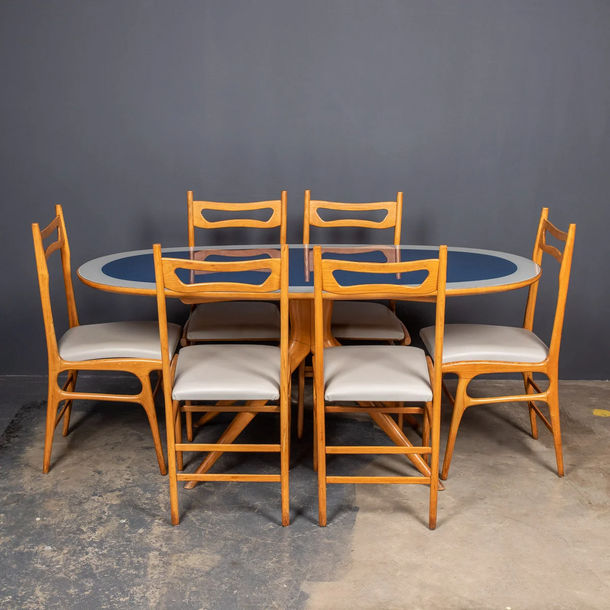 Pushkin Antiques - STUNNING 20thC ITALIAN WOODEN TABLE & SET OF SIX CHAIRS c.1970 - 4.jpg