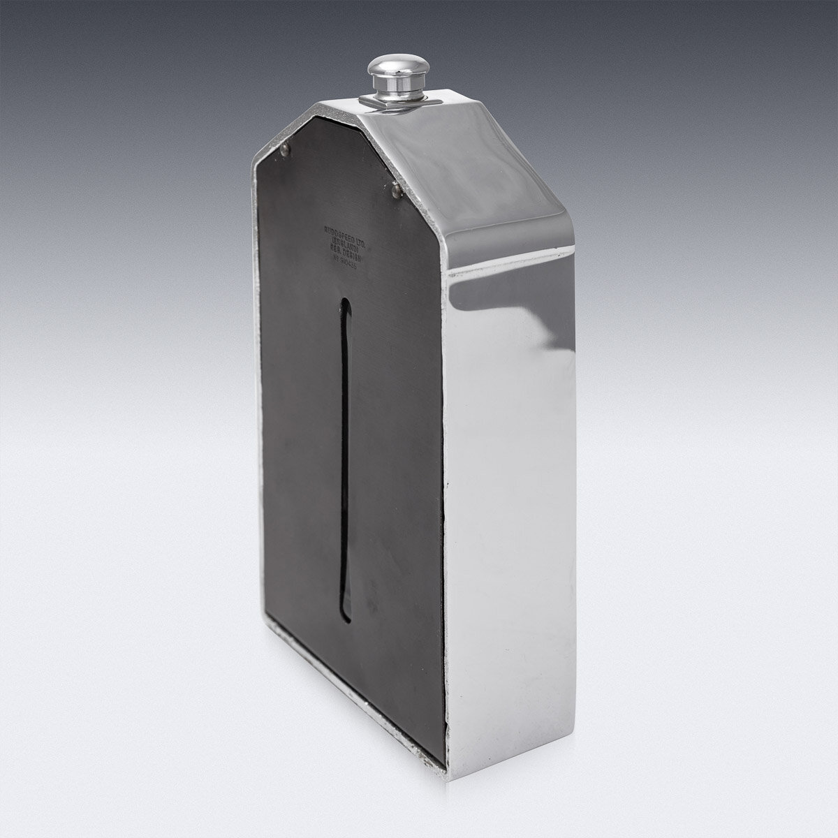 Pushkin Antiques - STYLISH RUDDSPEED CHROMIUM PLATED ROLLS ROYCE RADIATOR FLASK : DECANTER c1960 - 7.jpg