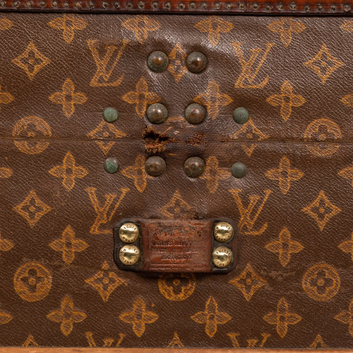 Pushkin Antiques - ANTIQUE 20thC LOUIS VUITTON CUBE TRUNK IN MONOGRAMMED CANVAS, PARIS c.1900 - 23.jpg