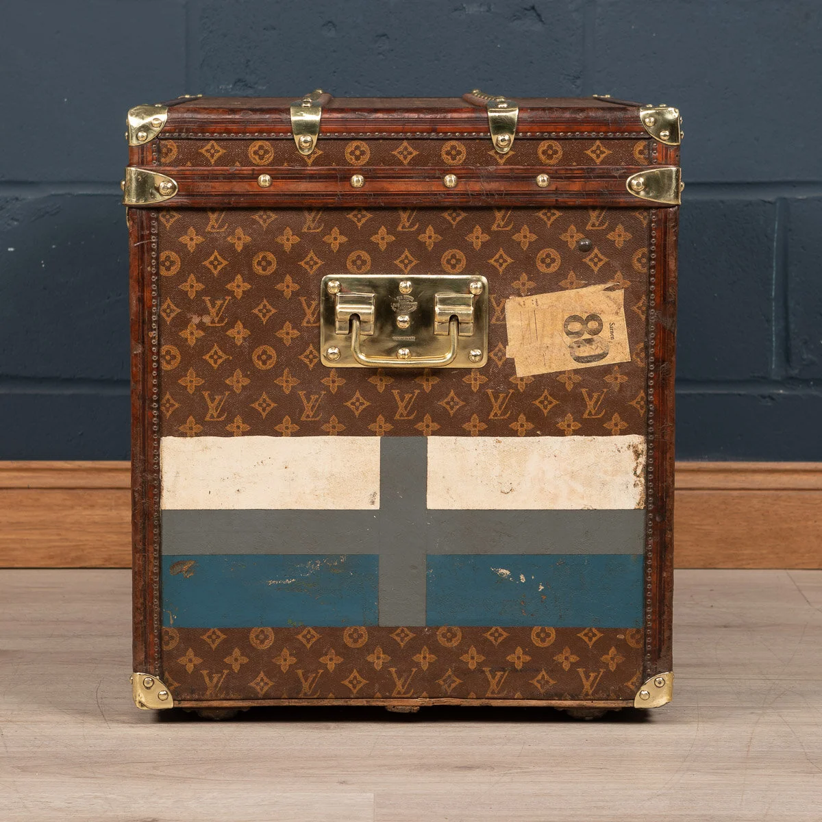 Pushkin Antiques - ANTIQUE 20thC LOUIS VUITTON HAT TRUNK IN MONOGRAM CANVAS, PARIS c.1900 - 8.jpg