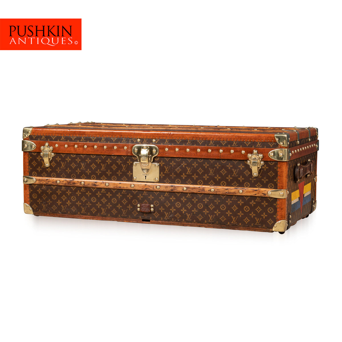 Pushkin Antiques - STUNNING 20thC LOUIS VUITTON CABIN TRUNK IN MONOGRAM CANVAS, PARIS c.1930 - 37.jpg