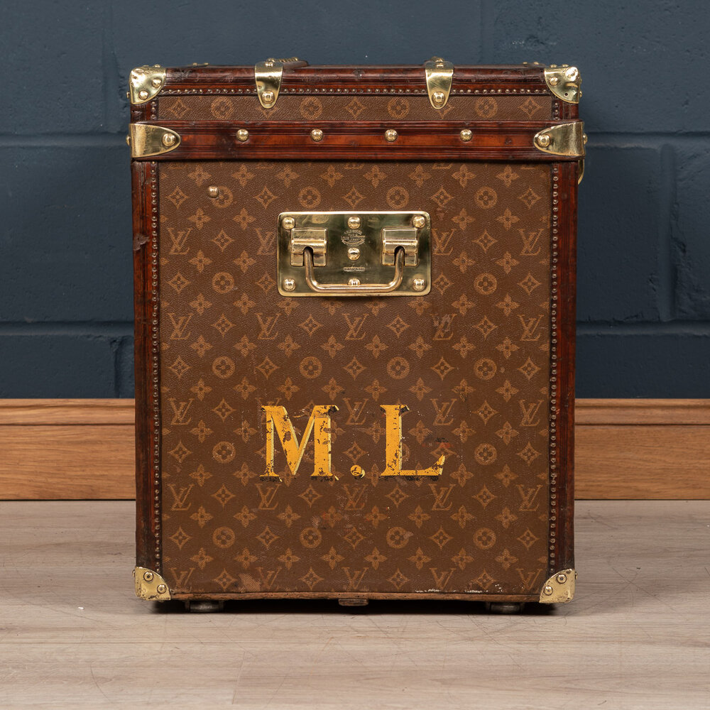 PAIR OF GRADUATED 20thC LOUIS VUITTON TRUNKS IN MONOGRAM CANVAS, FRANCE c. 1930 — Pushkin Antiques