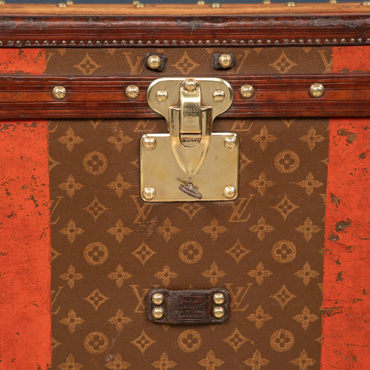 Pushkin Antiques - ANTIQUE 20thC LOUIS VUITTON HAT TRUNK IN MONOGRAM CANVAS, PARIS c.1900 - 55.jpg