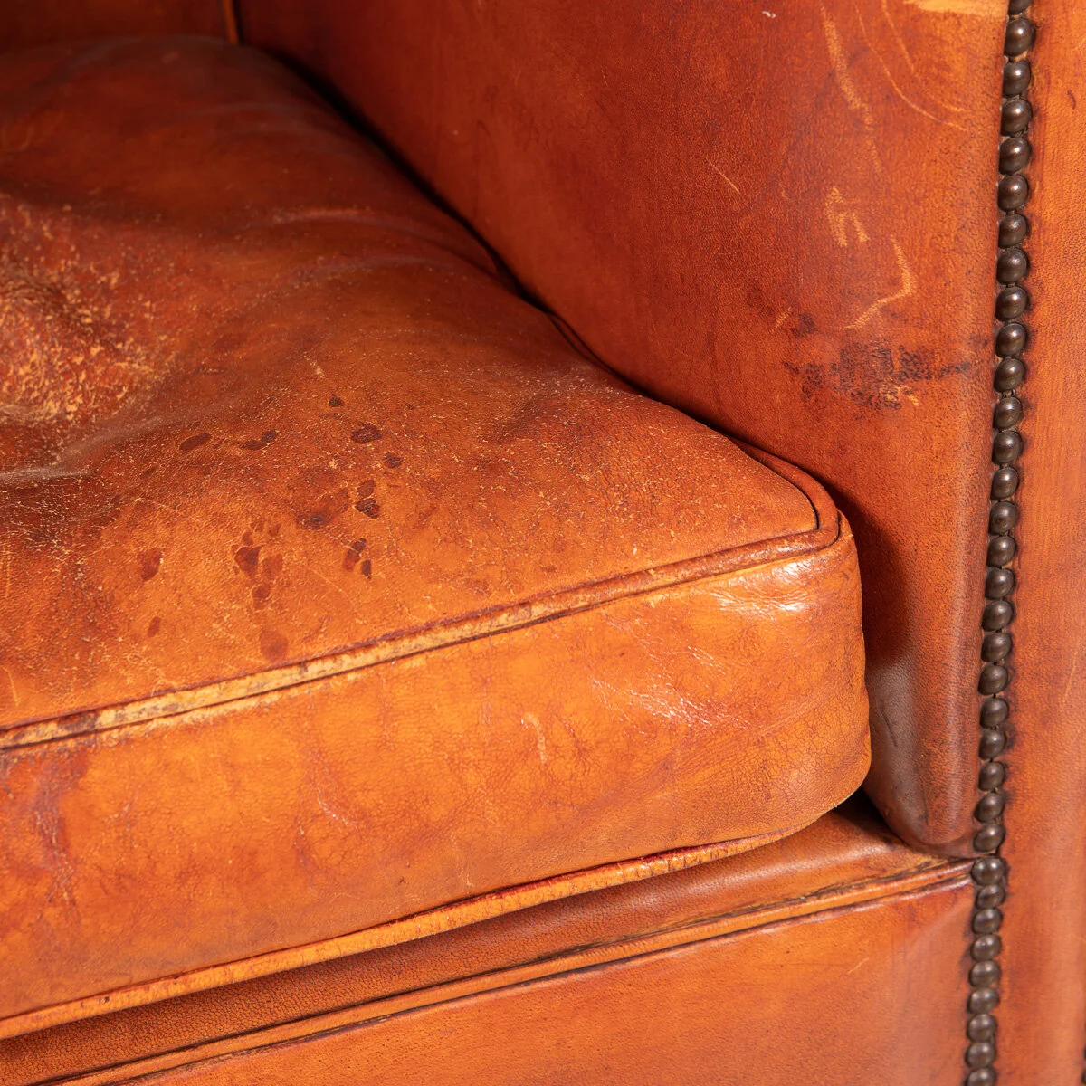 PUSHKIN ANTIQUES - LATE 20th CENTURY PAIR OF DUTCH SHEEPSKIN LEATHER TUB CHAIRS 10 - 18.jpg