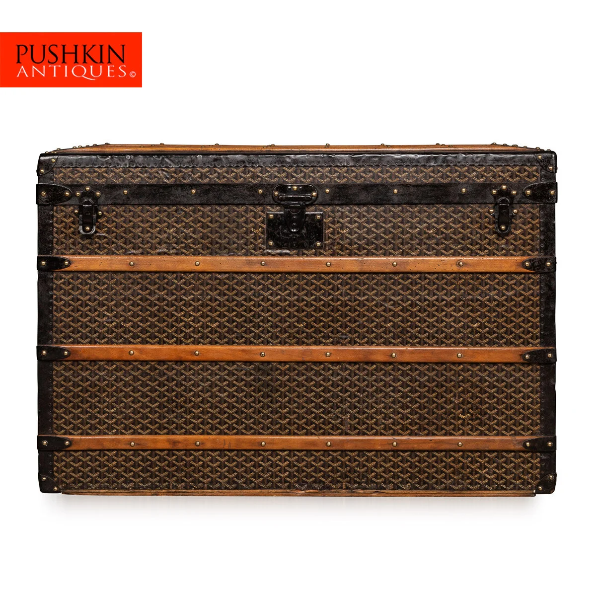 PUSHKIN ANTIQUES - ANTIQUE 20thC GOYARD CABIN TRUNK c.1920 - 02.jpg