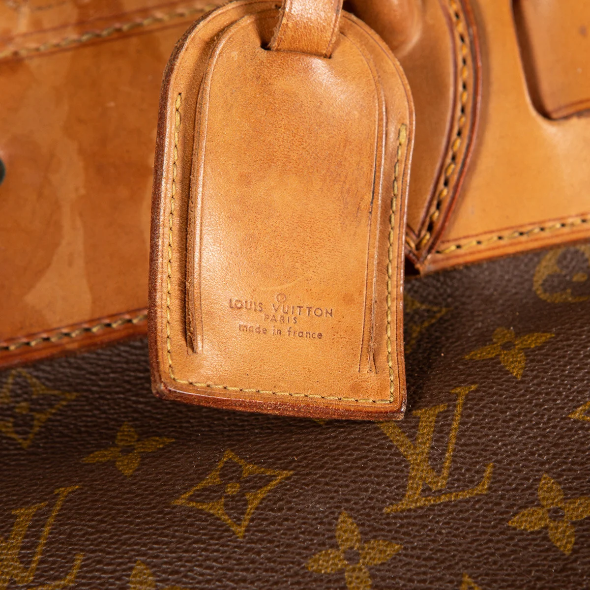 PUSHKIN ANTIQUES - LATE 20th CENTURY LOUIS VUITTON STEAMER BAG IN MONOGRAM CANVAS, PARIS c.1970 - 17.jpg