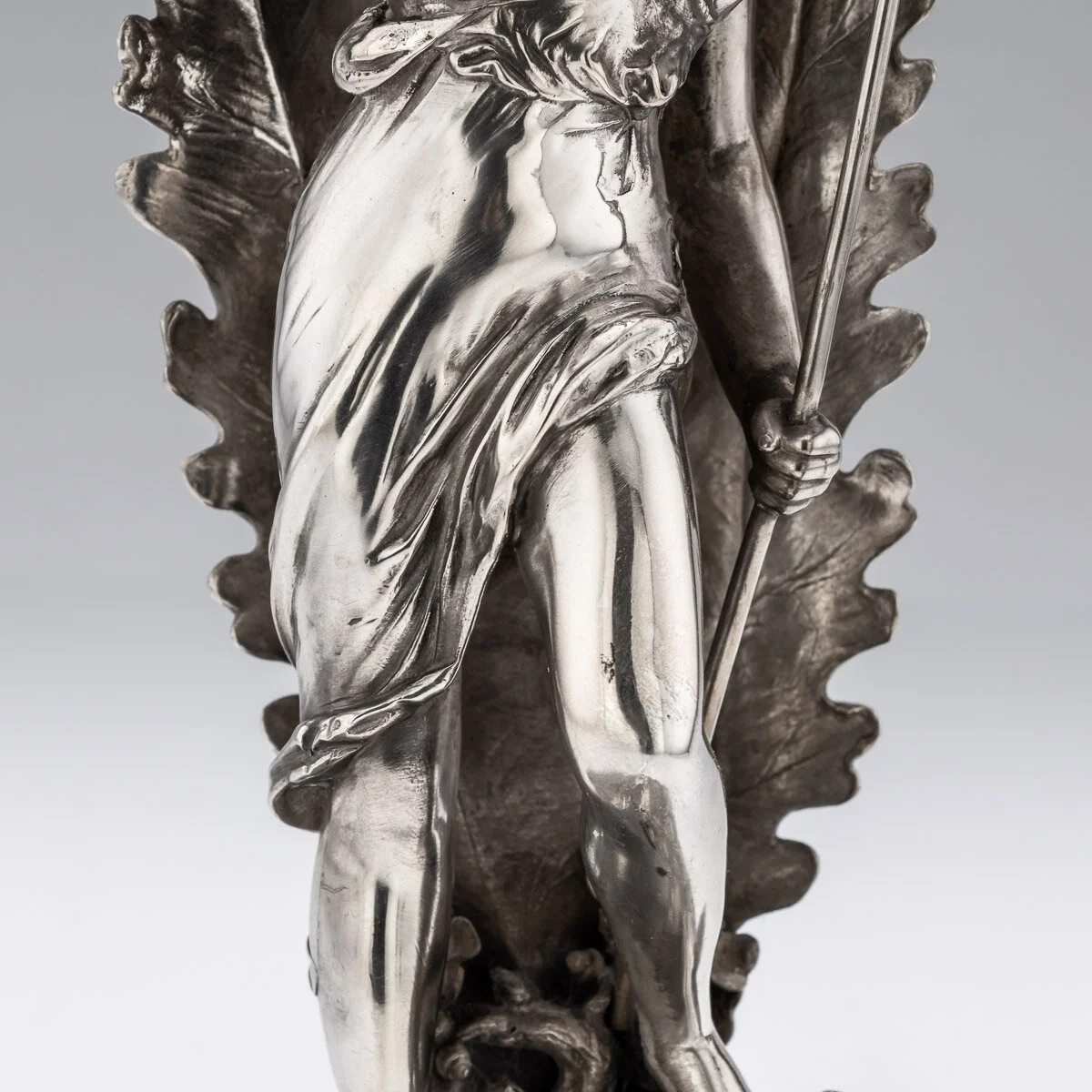 Pushkin Antiques - ANTIQUE 20thC GERMAN ART NOUVEAU SOLID SILVER CANDELABRA, EUGEN MARCUS c.1900 - 17.jpg