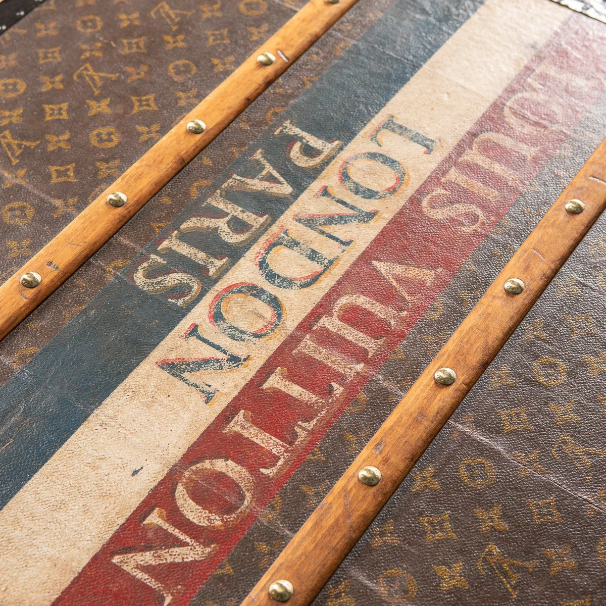 Pushkin Antiques - ANTIQUE 20thC LOUIS VUITTON HAT TRUNK IN MONOGRAM CANVAS, PARIS c.1900 - 26.jpg