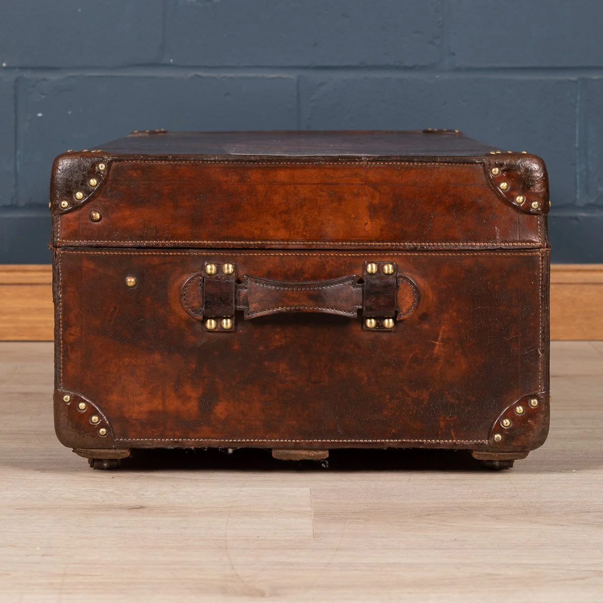 Pushkin Antiques - ANTIQUE 20thC GOYARD LEATHER CABIN TRUNK, FRANCE c.1900 - 06.jpg