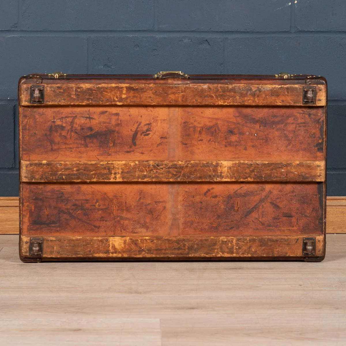 Pushkin Antiques - ANTIQUE 20thC GOYARD LEATHER CABIN TRUNK, FRANCE c.1900 - 07.jpg