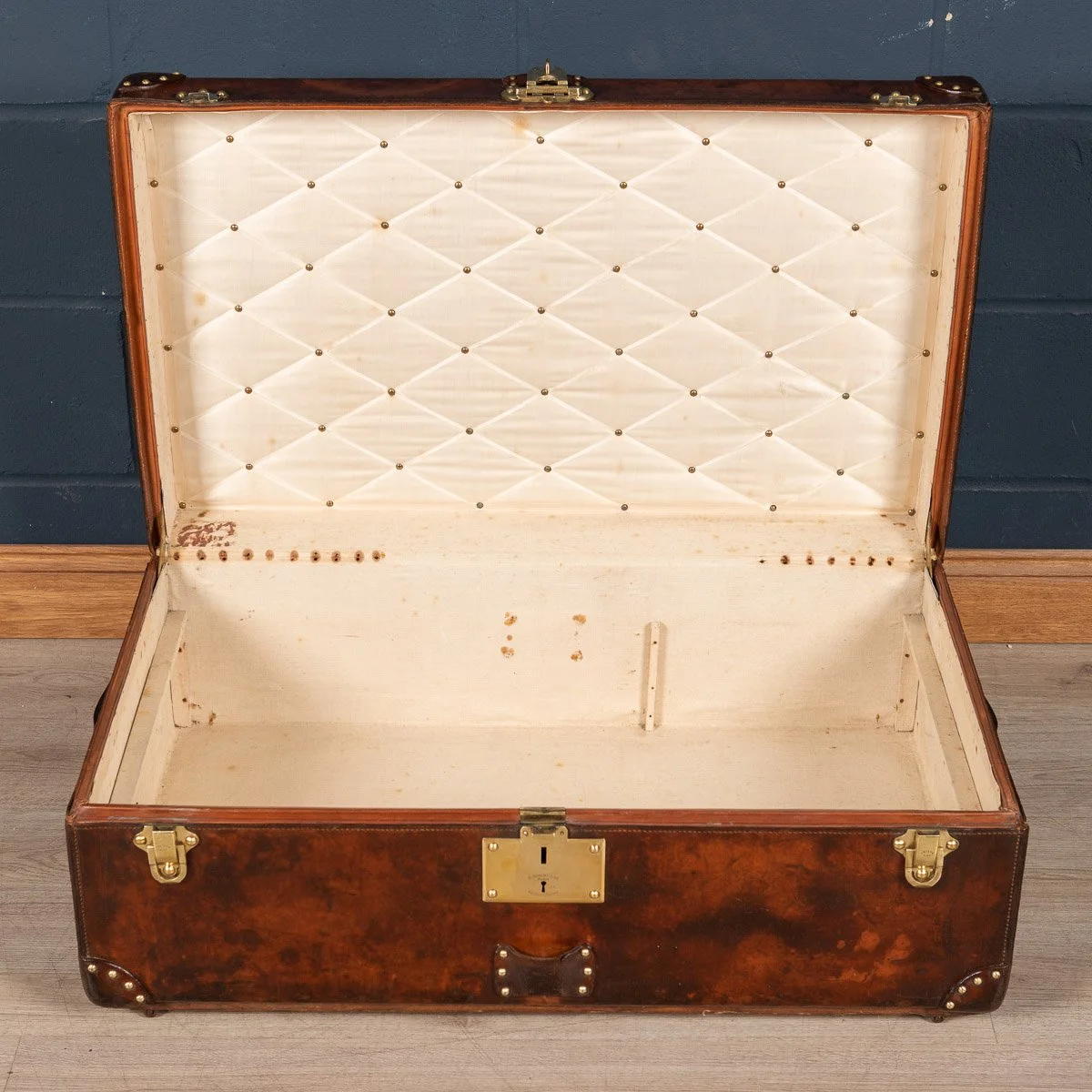 Pushkin Antiques - ANTIQUE 20thC GOYARD LEATHER CABIN TRUNK, FRANCE c.1900 - 10.jpg