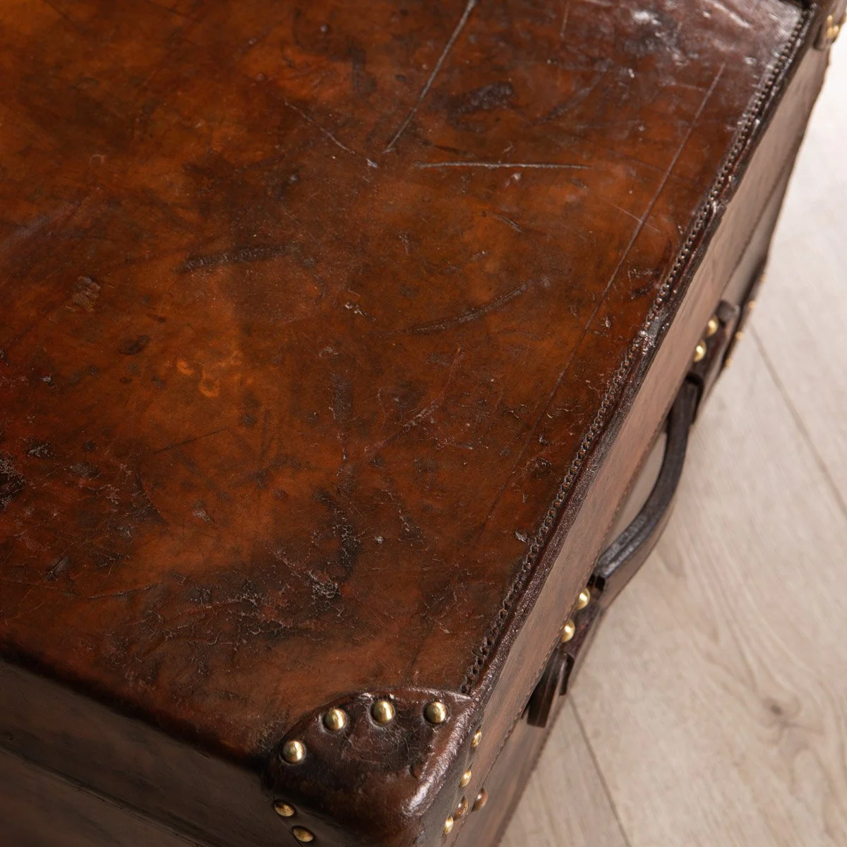 Pushkin Antiques - ANTIQUE 20thC GOYARD LEATHER CABIN TRUNK, FRANCE c.1900 - 13.jpg