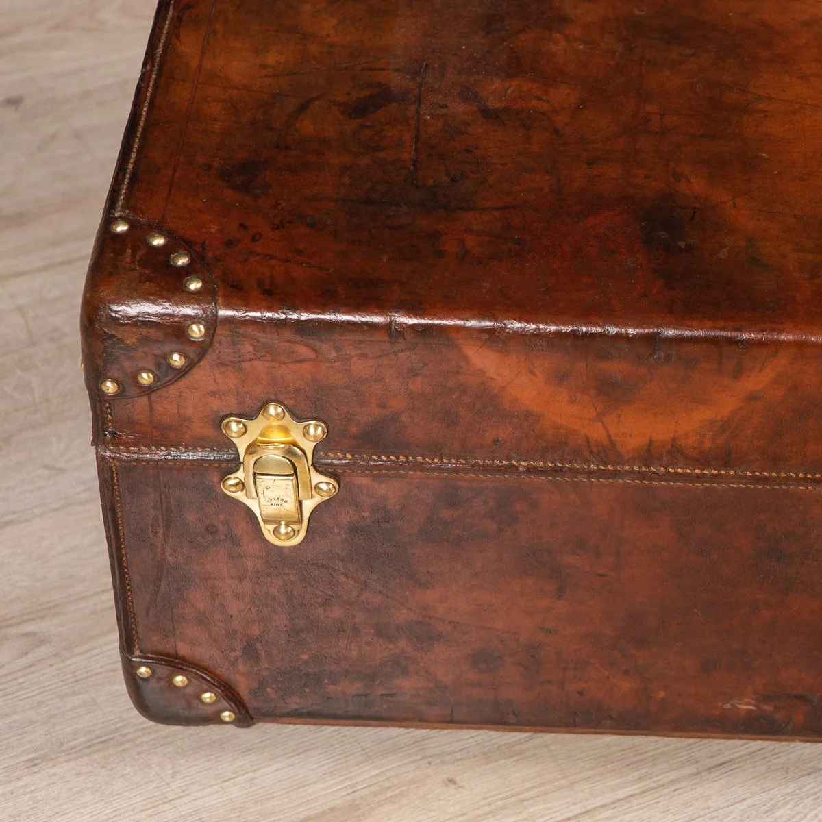 Pushkin Antiques - ANTIQUE 20thC GOYARD LEATHER CABIN TRUNK, FRANCE c.1900 - 18.jpg