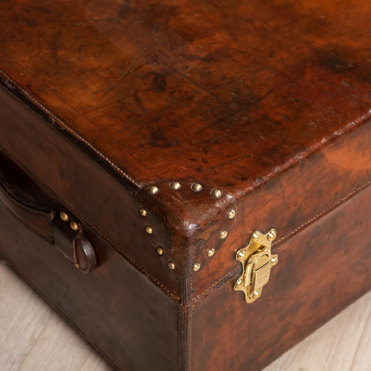 Pushkin Antiques - ANTIQUE 20thC GOYARD LEATHER CABIN TRUNK, FRANCE c.1900 - 20.jpg