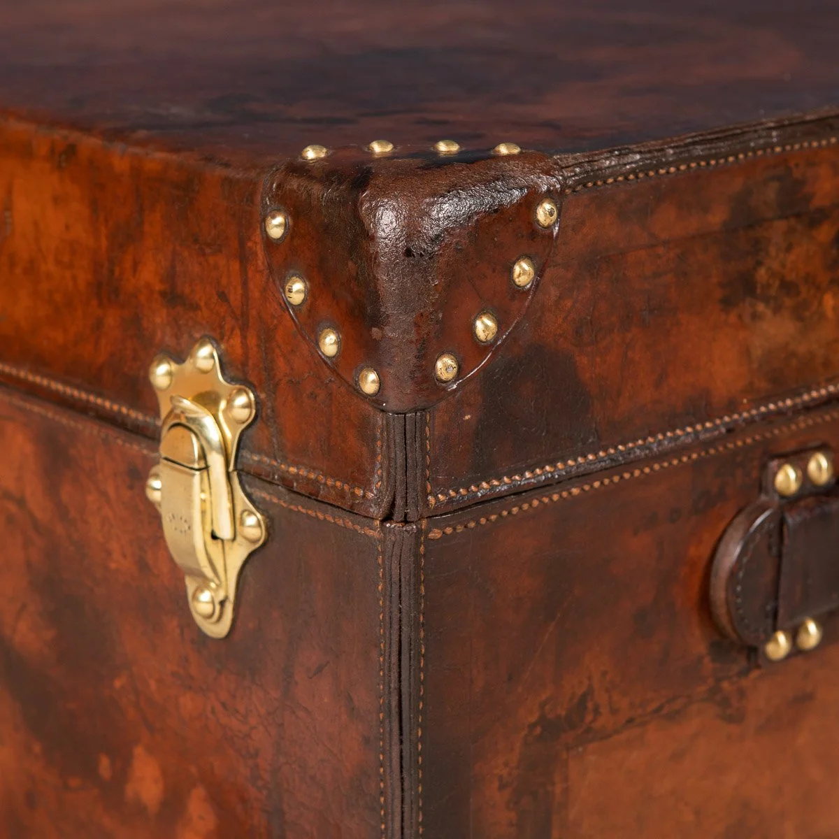 Pushkin Antiques - ANTIQUE 20thC GOYARD LEATHER CABIN TRUNK, FRANCE c.1900 - 27.jpg