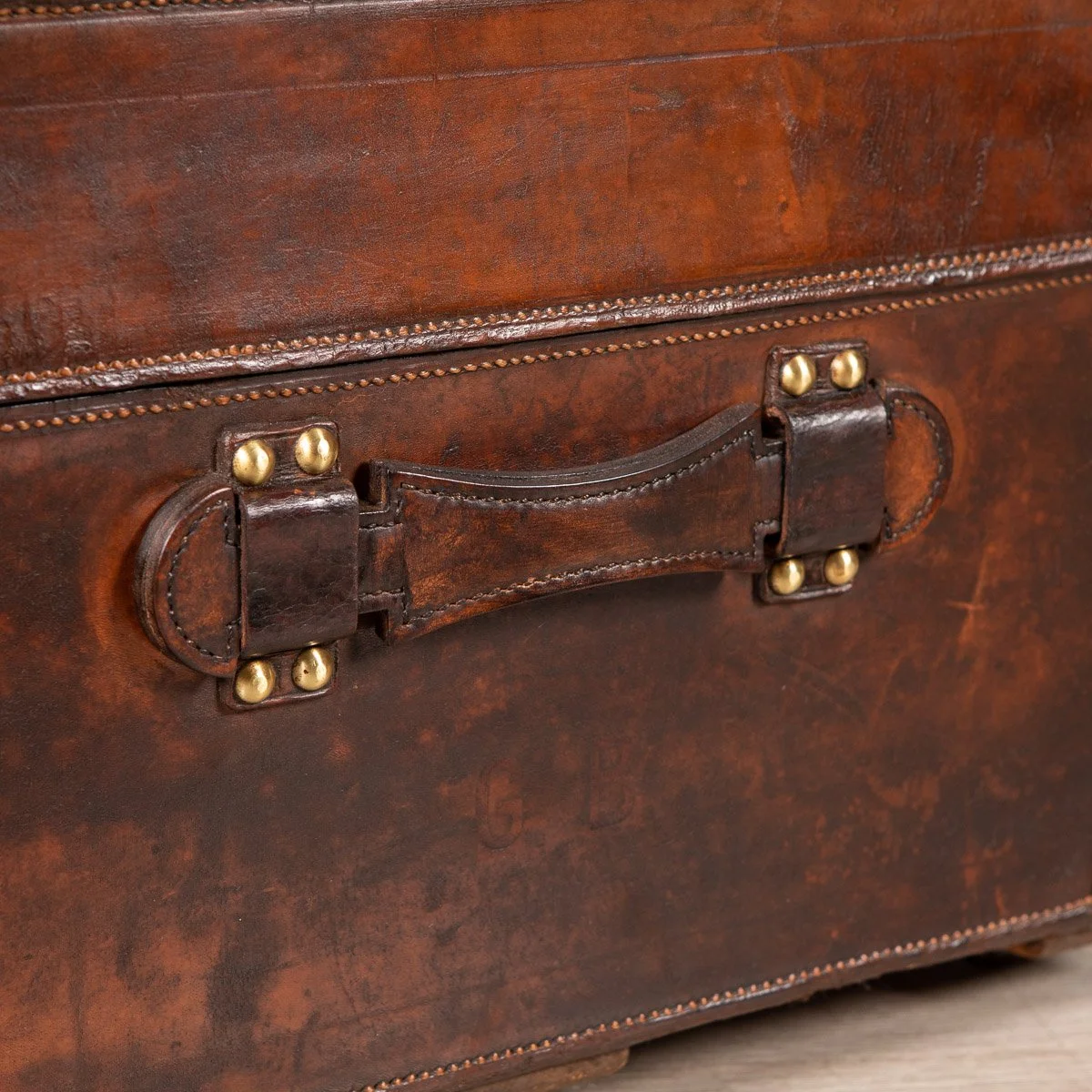 Pushkin Antiques - ANTIQUE 20thC GOYARD LEATHER CABIN TRUNK, FRANCE c.1900 - 29.jpg