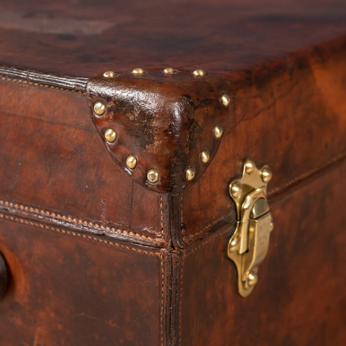 Pushkin Antiques - ANTIQUE 20thC GOYARD LEATHER CABIN TRUNK, FRANCE c.1900 - 30.jpg