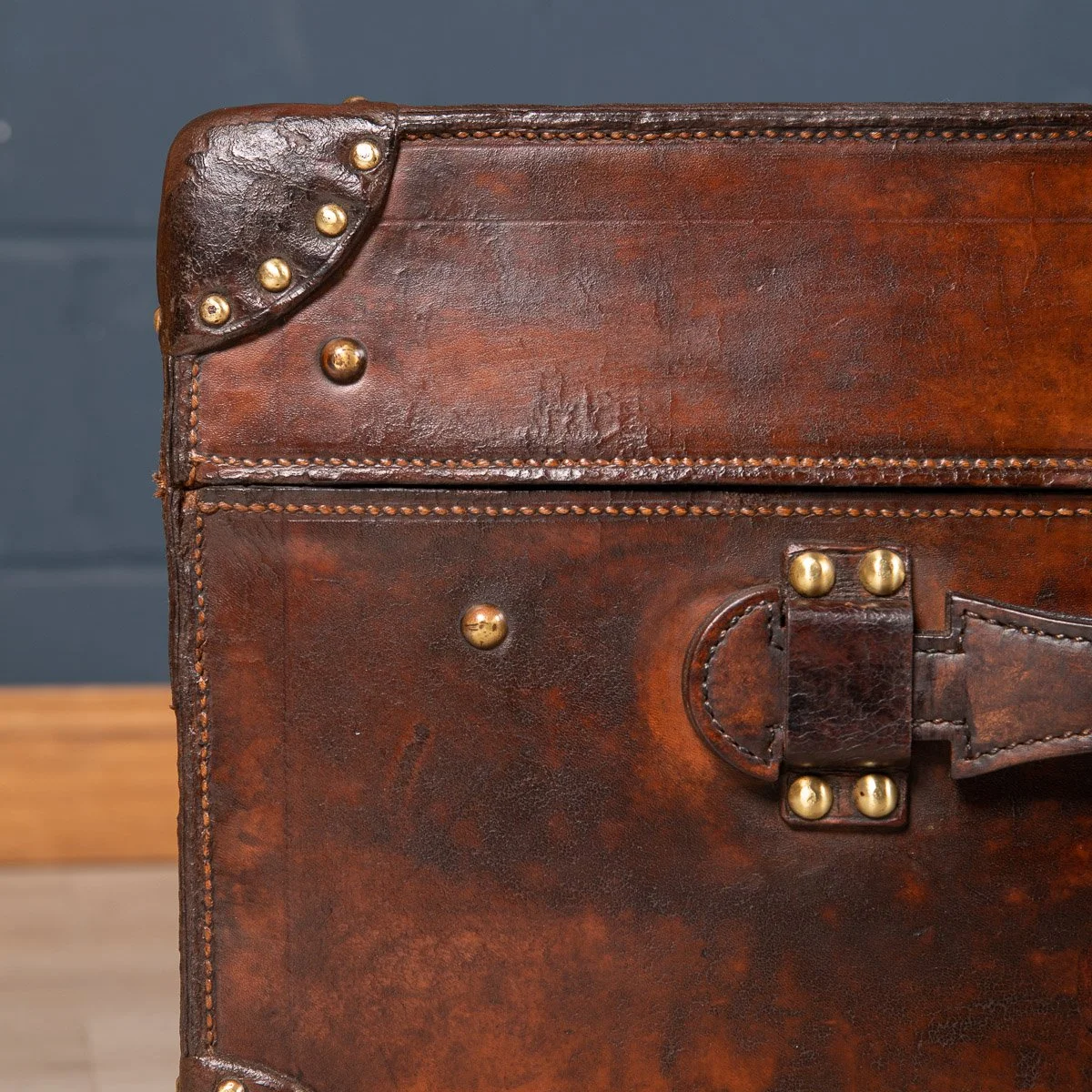 Pushkin Antiques - ANTIQUE 20thC GOYARD LEATHER CABIN TRUNK, FRANCE c.1900 - 31.jpg